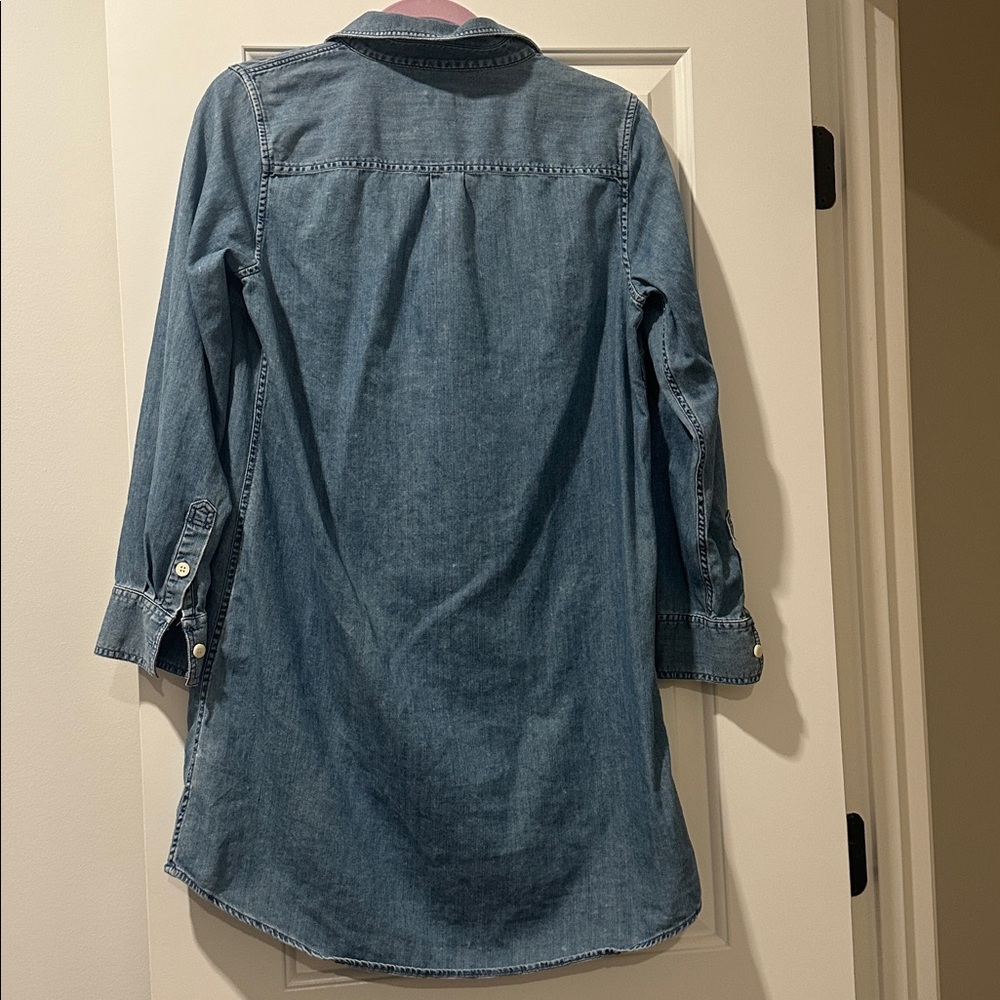J. Crew Blue Denim  Dress - Picture 4 of 7